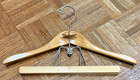 5x Setwell Heavy Wooden Suit Jacket Pants Hangers Vintage Free-ship
