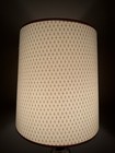 Vintage Ivory Textured Woven Fabric Barrel Large Lamp Shade 17    Farmhouse Style