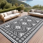 8x10  9x12  9x18 Ft Outdoor Rug waterproof Patio Mat washable Rv Camping Carpet