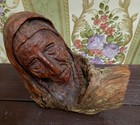 Native American  Wood Carving Statue Sculpture Artist Signed Leo Rare