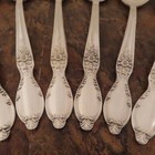 Is Victorian Rose Set Of 8 Soup Spoons Wm Rogers Vtg Silverplate Flatware Lot D