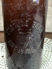 Antique 1915 Fortune Bros Amber Glass Beer Bottle