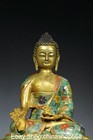 10 8 old China Copper Cloisonne Buddhism The Medicine Buddha Sculpture Statue