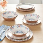 Pioneer Woman Hattie 12-piece Melamine Dinnerware Set  Multicolor New