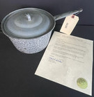  the Cowboys  Movie Prop - Graniteware Pot W Coa Hollywood Props - John Wayne