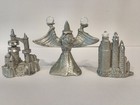 Spoontiques Pewter 1980 s Wizard W 2 Crystals  Wizard Tower   Castle  3-pc  