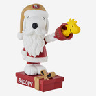 San Francisco 49ers Snoopy   Woodstock Peanuts Christmas Bobblehead Bobble Head