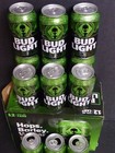 12- Bud Light Area 51  alien   earth  Empty Beer Cans W box Green Budweiser