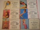 25-vtg 1940s-50s Advertising Ink Blotter Lot pinup Girls  Earl Moran  Lot Z-3