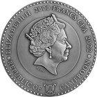 2022 Cameroon 2 Oz Antique Silver Planets And Gods  Earth