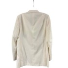 Vintage Oleg Cassini Mens Blazer Off White Gold Crest Buttons Two Button Jacket