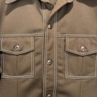 Sears Kings Road Vtg  70s 80s Dress Shirt Western White Stitch Sz L 42-44 Brown