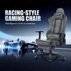 Gaming Chair With Footrest  Racing Style Computer Chair For Adult  Adjustable   