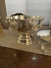 Victorian Style Silver-plated Punch Bowl champagne  Wine Cooler Grape Design
