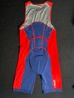 2xu Men s Triathlon Suit Sleeveless Tri Suit Skinsuit Red Blue Grey Medium