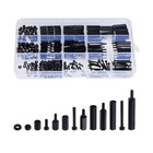 320pcs M2 Nylon Hex Spacer Standoff Kit Male Female Screw Nut Threaded Pillar   