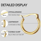 3 Pairs Stainless Steel Hoop Earrings Set For Women Mens Black Silver Gold Small