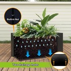 36 X12 X16  Outdoor Metal Rectangular Planters Box Steel Garden Flower Planters