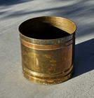Large Vintage Brass Planter Plant Pot With Copper Band Made In Holland  11x12 5 