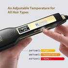 Kipozi Hair Straightener Titanium Flat Iron Lcd Display Adjustable Temperature