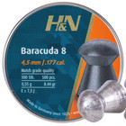 H n Baracuda 8 Match Grade 500 Count Domed 4 5mm  177 Caliber Pellets Germany