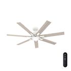 Hunter Fan 60 In Casual Matte White Indoor Ceiling Fan With Light Kit And Remote