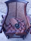 19th Century Mechanical Wheelchair Bergere Style By John Ward