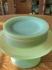 Jadite-jadeite Fire King Restaurant Salad Or Pie Plate 6 3 4 