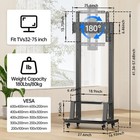 Mobile Tv Stand With Wheels  Rolling Tv Stand For 32-75-inch Flat Panel Displays