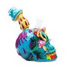 Halloween Skull 6in Glass Bong Water Pipes Smoking Perc Bongs Hookah W 14mm Bowl