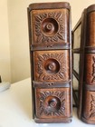Vtg Singer Treadle Sewing Machine Cabinet 6 Drawers 2 Frames Ornate Primitive 