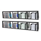 2x Floating Shelf Wall Mount Cd Dvd Rack Media Storage Organizer Shelves Large