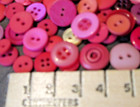 Lot 100  Vintage   Estate Mixed Red pink  Buttons - Small   Tiny  1-2cm    1521