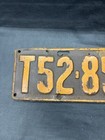 Antique 1924 Indiana License Plate T52-856 Embossed Steel Original Paint
