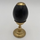 Van Cort Instruments Kaleidoscope Wood Orig Nicholas Egg With Brass Stand Vtg