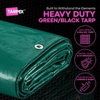 Tarpex - 10 Mil Green Black Heavy Duty Poly Tarp