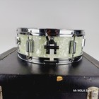 Rogers 1960 s Luxor 5x14 White Marine Pearl Snare Drum 6-lug Beaver Tail
