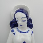 Arabia Finland Mary Madonna Saint Wall Plaque Blue White Pottery Angel Vintage