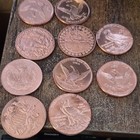 1 Oz  999 Fine Copper Rounds Bullion Lot - Mixed Designs Tokens rounds