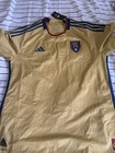 Adidas Real Salt Lake Mls Soccer Jersey Gold Blue Red Size L