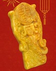Chinese Jade Carved Pendant With Longevity Character Figure Antique Decor