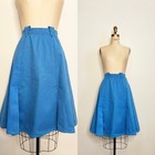 1980s Dolly Parton Style Western Skirt Suit 29    Waist Blue Cowgirl Two Piece