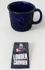 Louder With Crowder Etched Coffee Mug Speckled  White red Lettering Mug Club