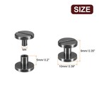 30pack Brass Chicago Screws  5x10mm Post Nail Stud Rivets For Craft Black