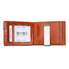 Rfid Blocking Genuine Leather Credit Card Holder W  Cash Money Clip Wallet Purse