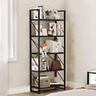 Industrial 5-tier Bookcase Bookshelf Storage Rack Display Shelving Organizer
