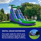 Herokiddo 16    Tropical Inflatable Water Slide With Pool For Kids- No Blower