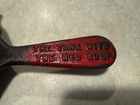 Vintage Cast Iron Ashtray Skillet Advertising  the Tank With The Red Roof  Iowa