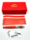Vintage C2000 Nos  Stipula Pinocchio Red Resin Fountain Pen Titanium Flex Italy