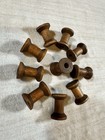 10 Small Vtg Wooden Thread Spools Bobbins Rustic Primitive Craft Notion Decor